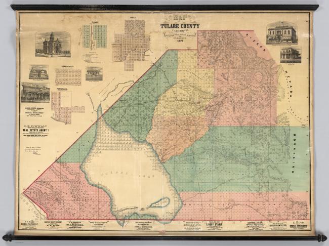 An 1876 county map showing the extent of the lake.