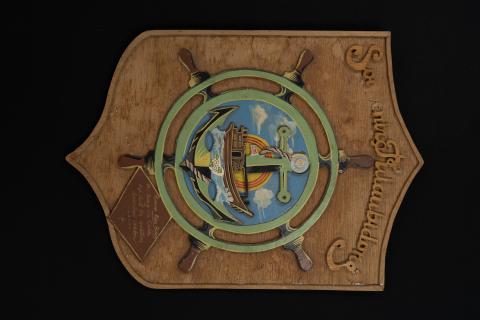 Wooden sign from Pulau Bidong, front