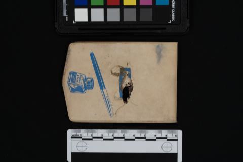 Wallet with color card scale