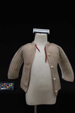 Wool sweater, color card and scale