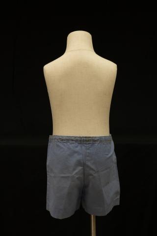 Blue children's shorts, back