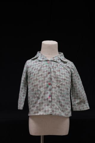 Long-sleeve floral children's shirt, front