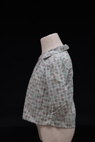 Long-sleeve floral children's shirt, left side