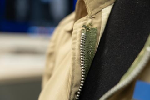 Military jacket, zipper