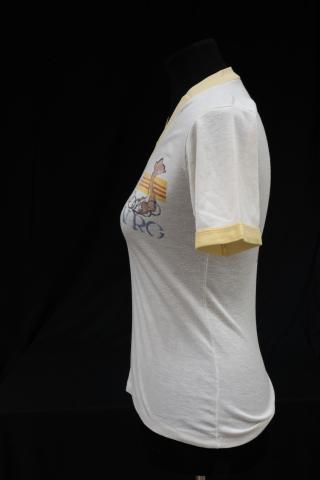 Basketball jersey, left side