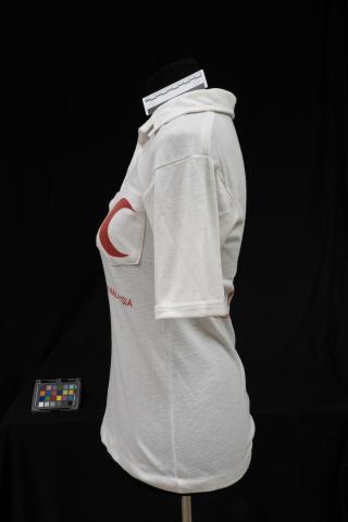 Red Crescent shirt, color card and scale