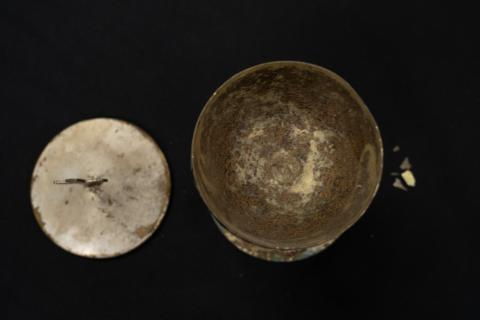 Chalice, lid and cup