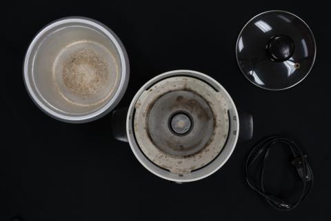 Rice cooker, disassembled top down