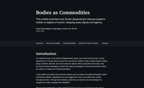 Screenshot of 2025 Group 8 virtual exhibit