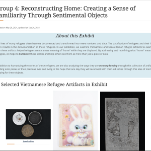 Screenshot of 2024 Group 4 virtual exhibit